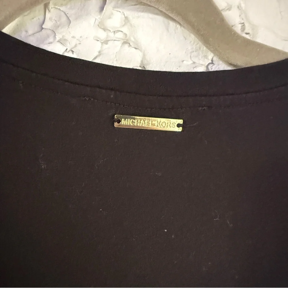 MICHAEL Michael Kors Classic Black Top with Statement Sleeve - Picture 8 of 9